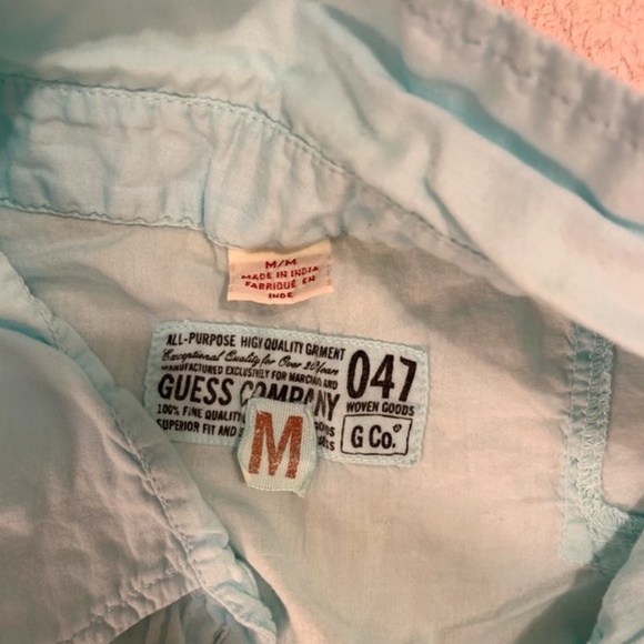 Turquoise Sleeveless Casual Summer Shirt - Picture 5 of 7